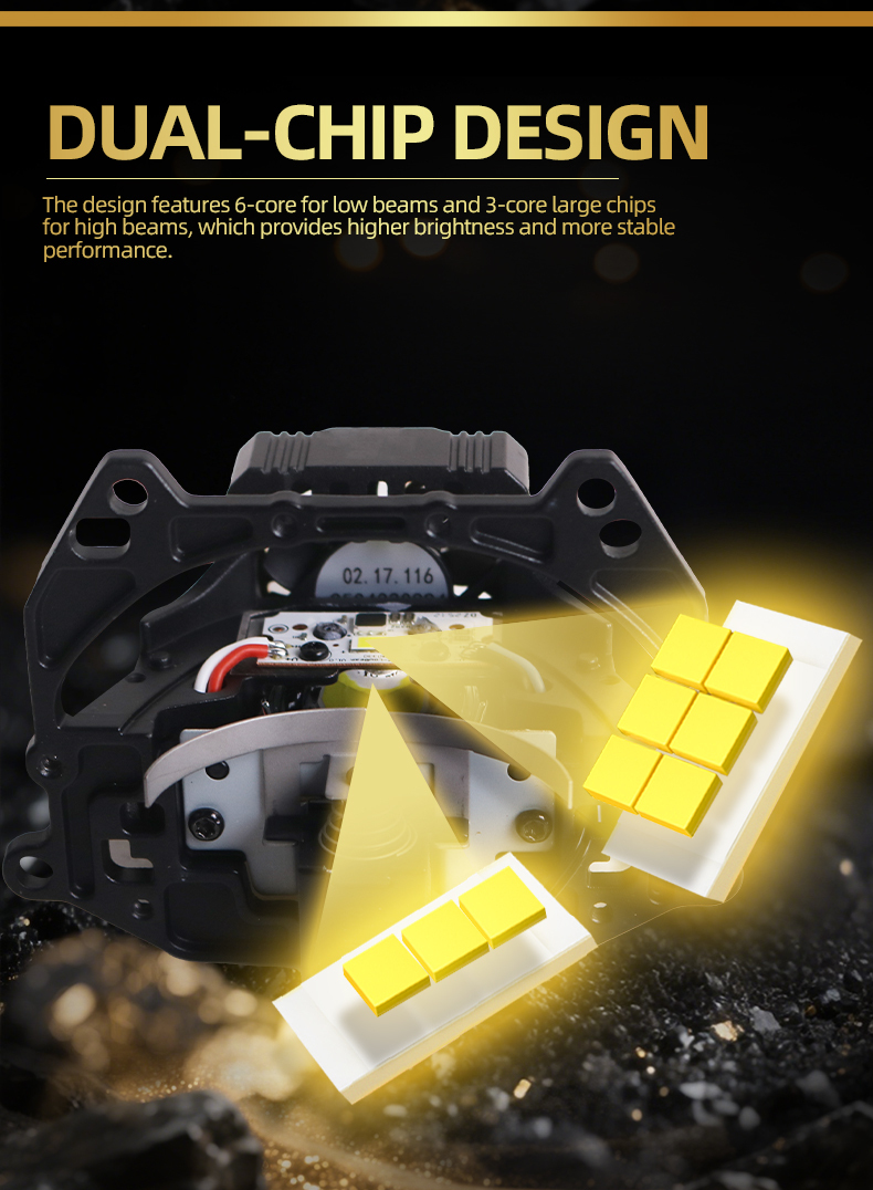 Sanvi KUIJIA Armor Series Especially for Agents Abroad 3 inch Size 55W 6000K K3 LED Projector Lens Headlights Upgrading Retrofit Kits for Car Motorcycle Lights  