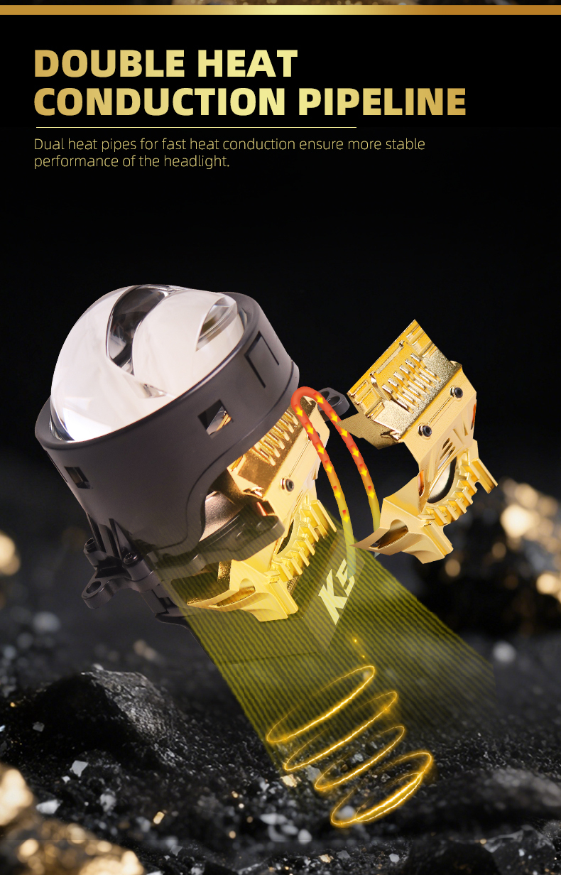 Sanvi KUIJIA Armor Series Especially for Agents Abroad 3 inch Size 70W 6000K K5 LED Projector Lens Headlights Upgrading Retrofit Kits for Car Motorcycle Headlights  