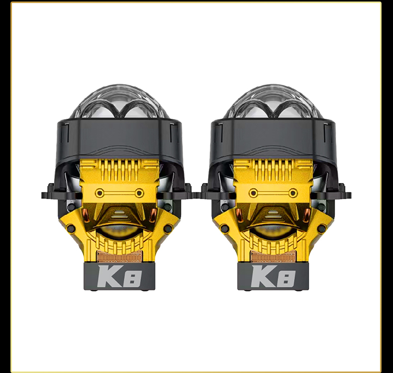 Sanvi KUIJIA Armor Series Especially for Agents Abroad 3 inch Size 80W 6000K K8 LED Projector Lens Headlights Upgrading Retrofit Kits for Car Motorcycle Headlights  