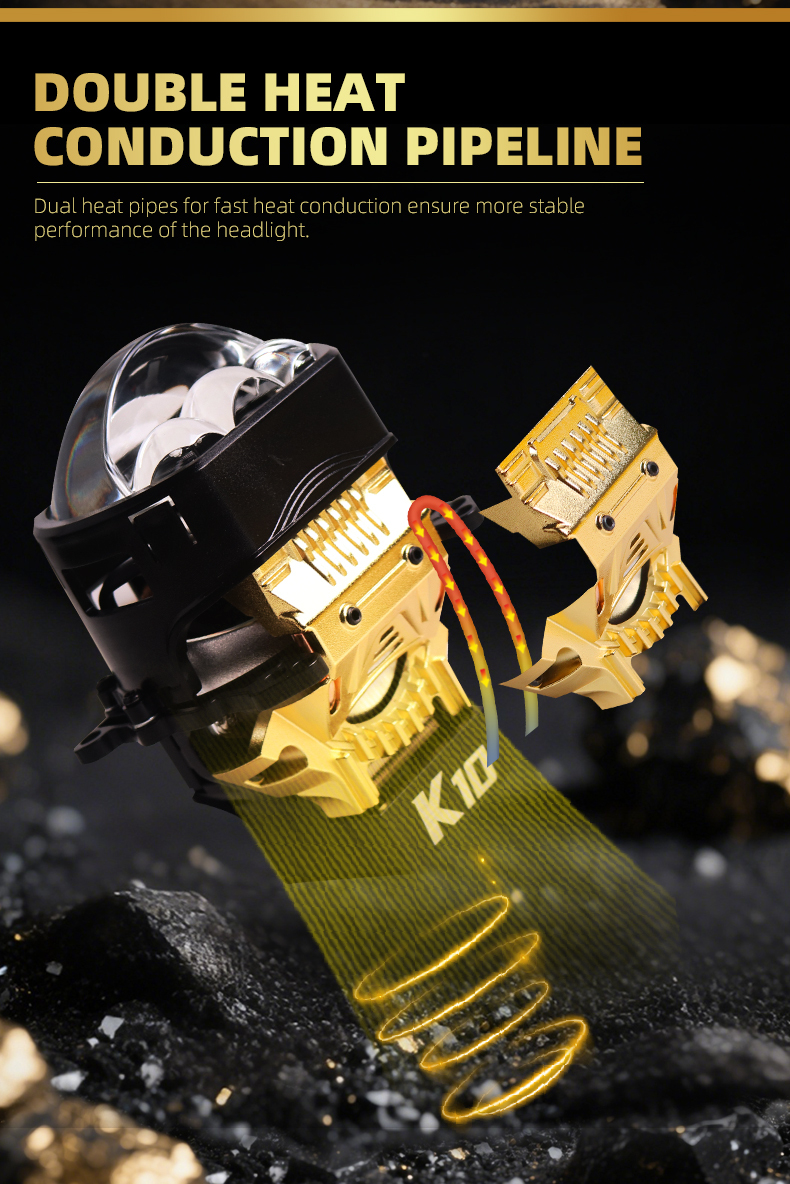 Sanvi KUIJIA Armor Series Especially for Agents Abroad 3 inch Size 90W 6000K K10 LED Projector Lens Headlights Upgrading Retrofit Kits for Car Motorcycle Headlights  