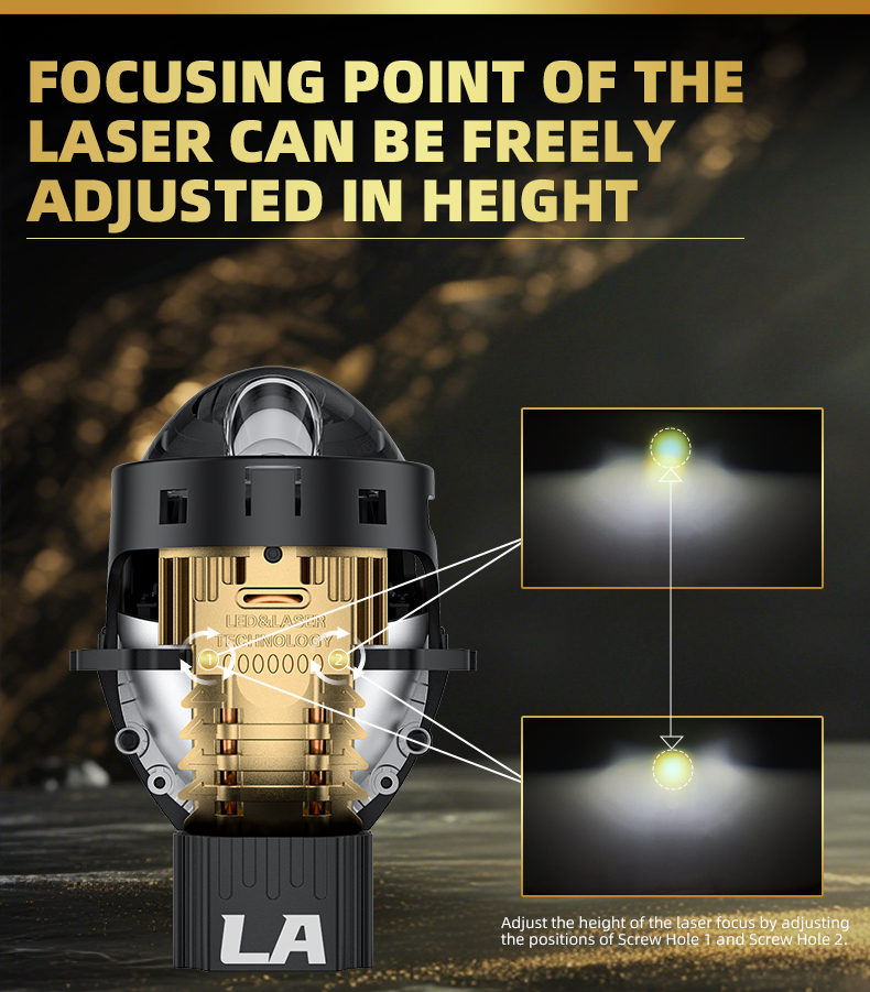 Sanvi KUIJIA Armor Series Especially for Agents Abroad 3 inch Size 75W 6000K LA Car LED Projector Lens Headlights Upgrading Retrofit Kits for Car Motorcycle Headlights  