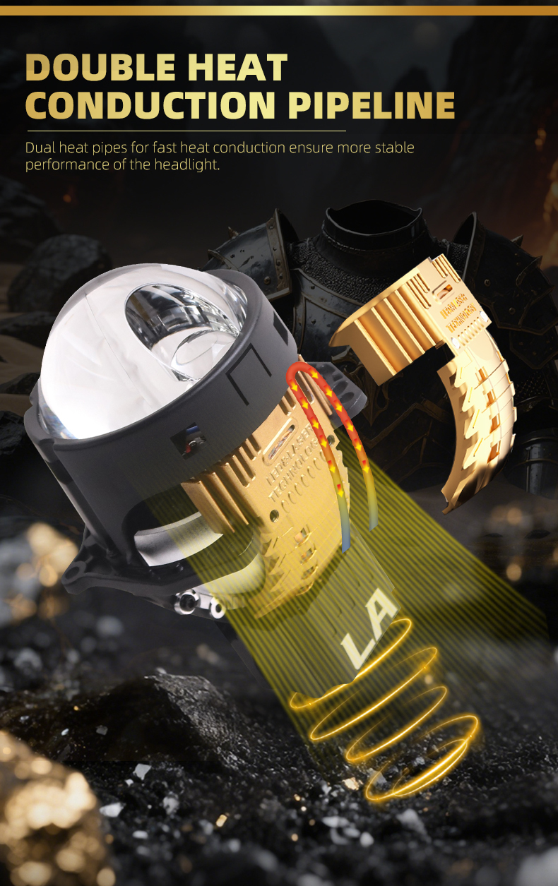 Sanvi KUIJIA Armor Series Especially for Agents Abroad 3 inch Size 75W 6000K LA Car LED Projector Lens Headlights Upgrading Retrofit Kits for Car Motorcycle Headlights  