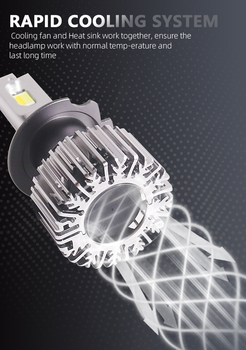 Sanvi brand aftermarket auto lighting system plug and play 70w 3000k 4300k 6000k h1 h4 h7 h11 9005 9006 9012 ai bluetooth app control led headlight bulbs  