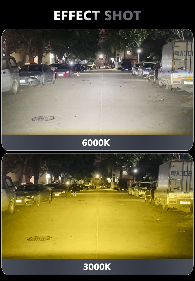 Sanvi brand aftermarket auto lighting system plug and play 70w 3000k 4300k 6000k h1 h4 h7 h11 9005 9006 9012 ai bluetooth app control led headlight bulbs  