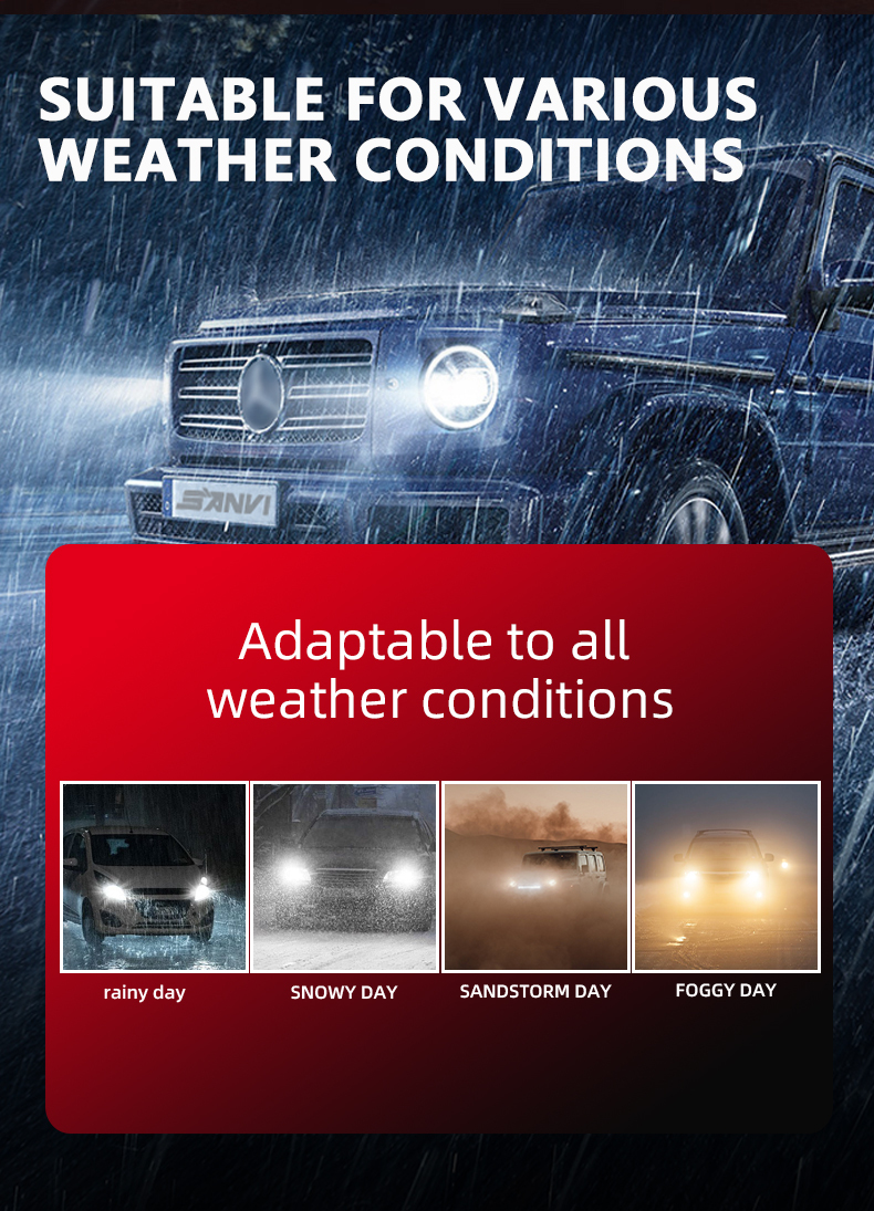 Sanvi auto lights new arrive 3 inch h4 h7 9005 61w 3000k 4500k 6000k Ai60 APP bluetoothe controlled 3 inch led projector lens headlights for car motorcycle headlight  