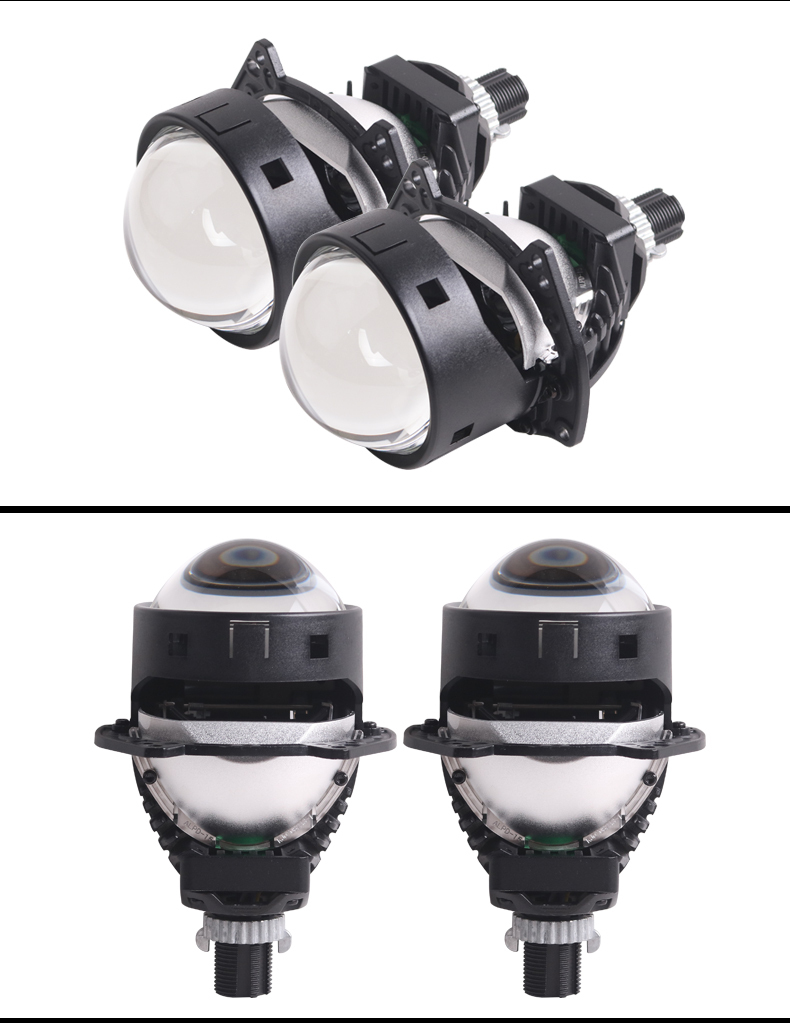 Sanvi auto lights new arrive 3 inch h4 h7 9005 61w 3000k 4500k 6000k Ai60 APP bluetoothe controlled 3 inch led projector lens headlights for car motorcycle headlight  