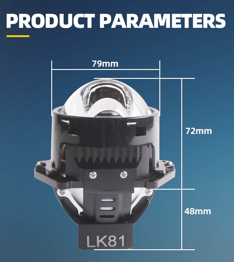 Sanvi aftermarket auto lighting systems 3 inch LK81 car led projector lens headlights 45w 70w 6000k super bright auto light factory from China  