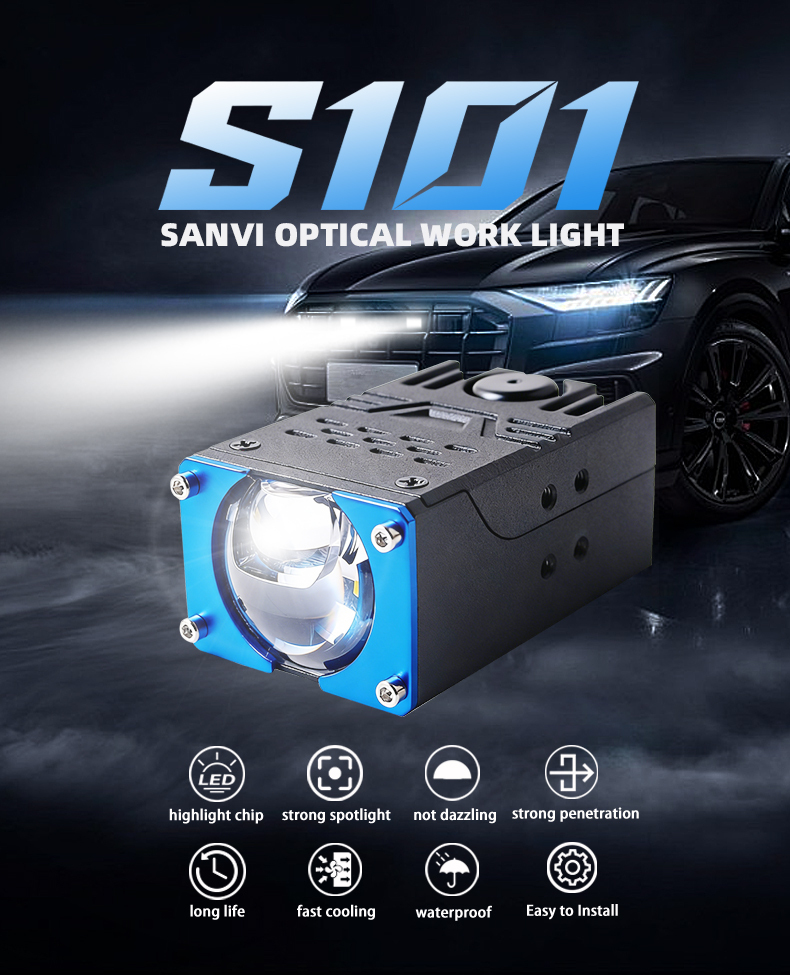 Sanvi auto lighting system new arrvial S101 led grille light 68w 6000k high low beam super bright LED Grille Light Bar  