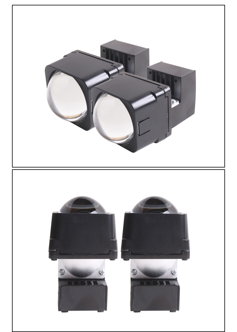 SANVI auto lights new arrival 1.5 inch 40w 43w 6000k universal M10 car motorcycle led projector lens headlight high low beam together upgrading retrofit kits  