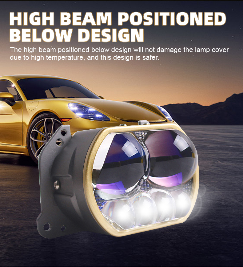 Sanvi auto lighting factory new arrival L600S 63w 6000k 3 inch matrix auto car led projector lens headlight high power super bright aftermarket auto lamps
