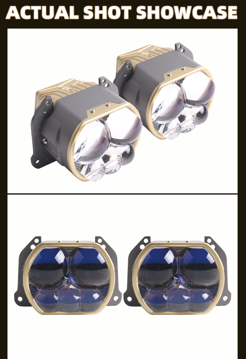 Sanvi auto light wholesale factory oem odam new arrival L500S led projector lens headlight 3.0 universal fitting high power high brightness aftermarket led projector lens headlights  