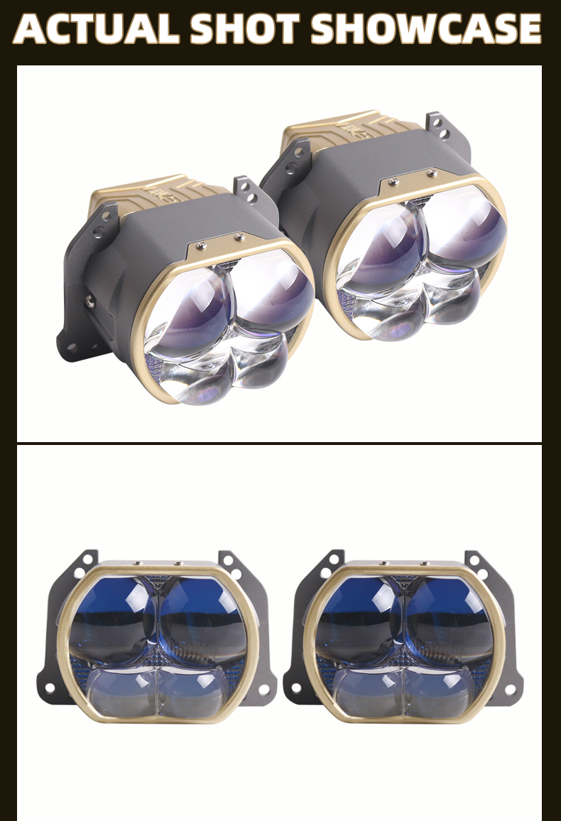 China Sanvi official aftermarket automotive led headlights 3 inch 58w 6000k high quality super bright L400S car projector lens headlights universal fitting retrofit kits