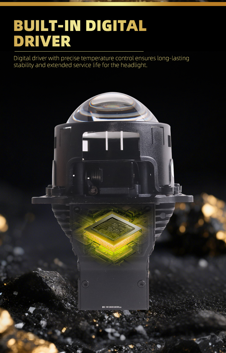 Aftermarket auto lightng systems 3 inch 92w 6000k T2R prism bi led projector lens headlight retrofit conversion kits for car lights  
