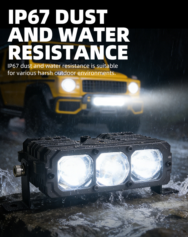 Sanvi official auto lighting factory new arrival S318 led grill grille light driving working lamp 75w 6000k super bright waterproof automotive lighting system in China