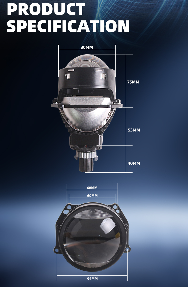Sanvi official auto lighting factory 3 inch h4 h7 9005 S50 bi led projector lens headlights aftermarket automotive led headlights for car motorcycle headlights  