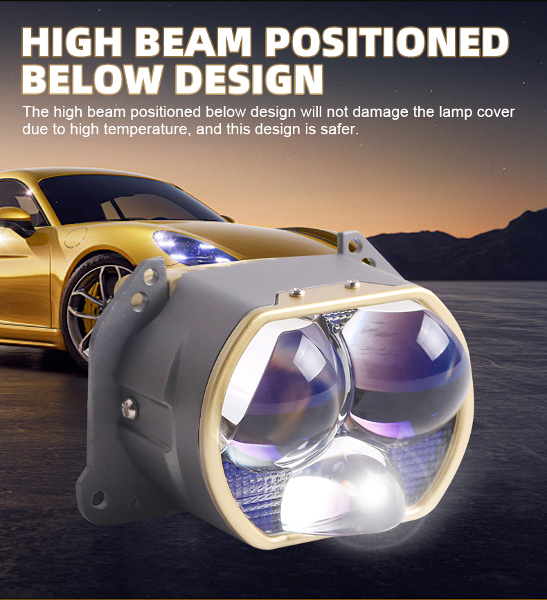 Sanvi aftermarket auto lighting system 42w 55w 6000k 3 inch L300S led projector lens headlights for car motorcycle headlight upgrading retrofit kits  