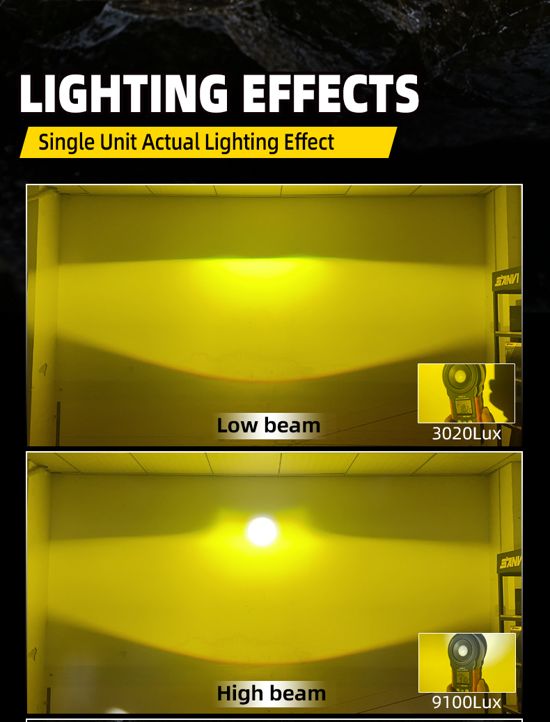 Sanvi auto lighting new F22 2 inch led projector lens fog lamp for toyota 3000k 56w car with 2pcs direct mini led lens super bright fog light  