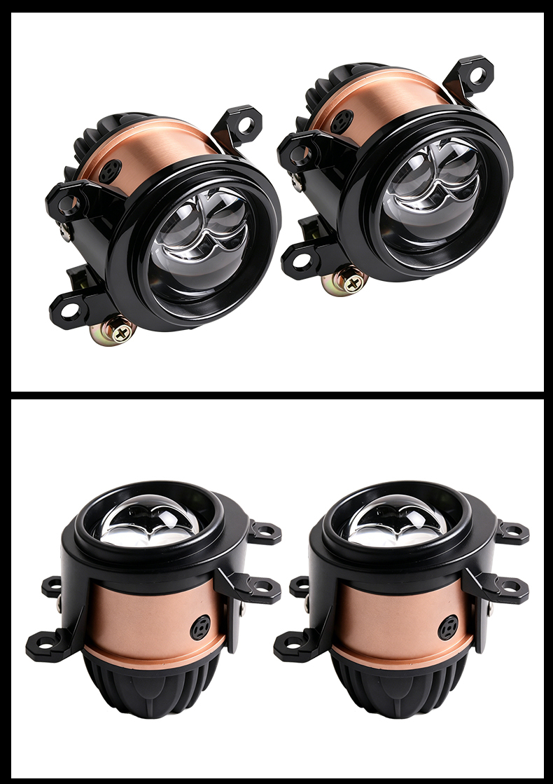 Sanvi auto lighting new F22 2 inch led projector lens fog lamp for toyota 3000k 56w car with 2pcs direct mini led lens super bright fog light  