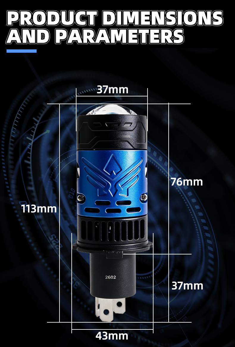 Sanvi auto lighting system 48w 65w 5500k high power H4 mini led projector lens headlight bulbs for car and motorcycle lights  
