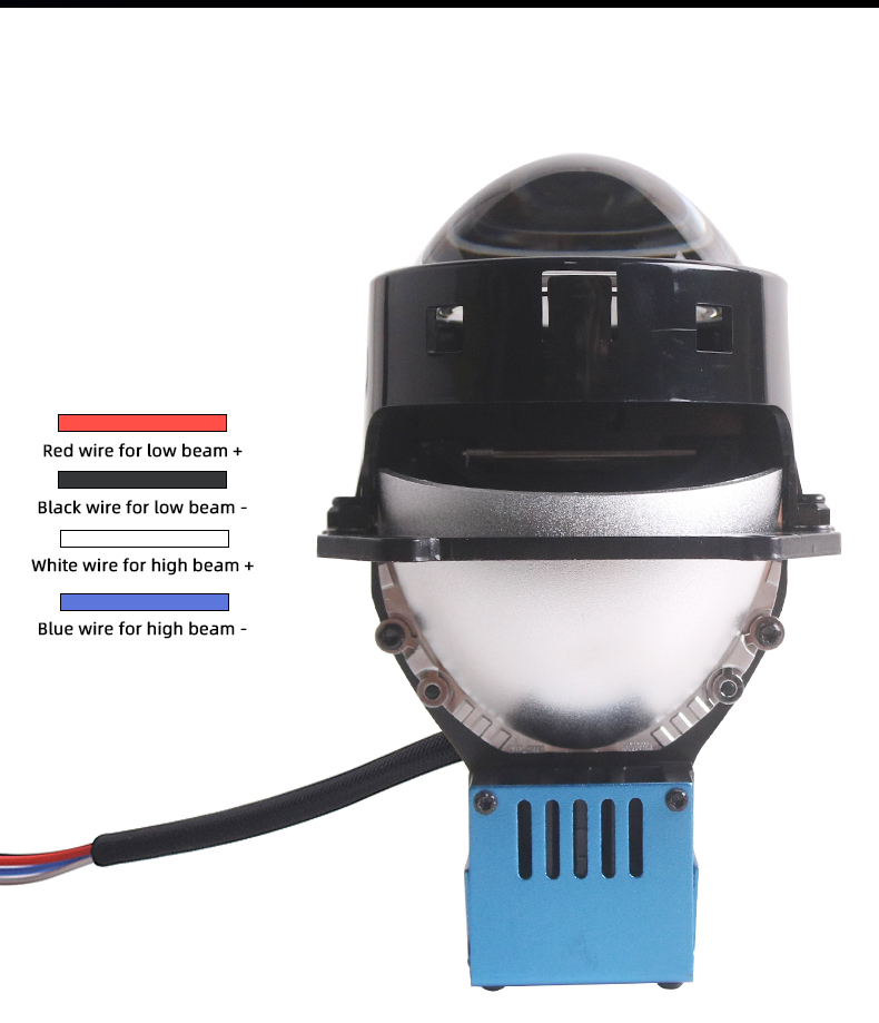 SANVI New High Power 56w 6000k 3 Inch 24v A11 Bi LED Projector Lens Headlight for Truck Auto Light Upgrading Retrofit Kit  