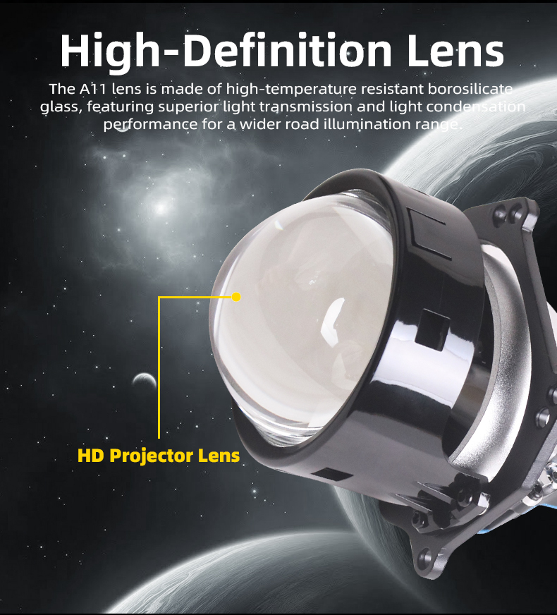 SANVI New High Power 56w 6000k 3 Inch 24v A11 Bi LED Projector Lens Headlight for Truck Auto Light Upgrading Retrofit Kit  