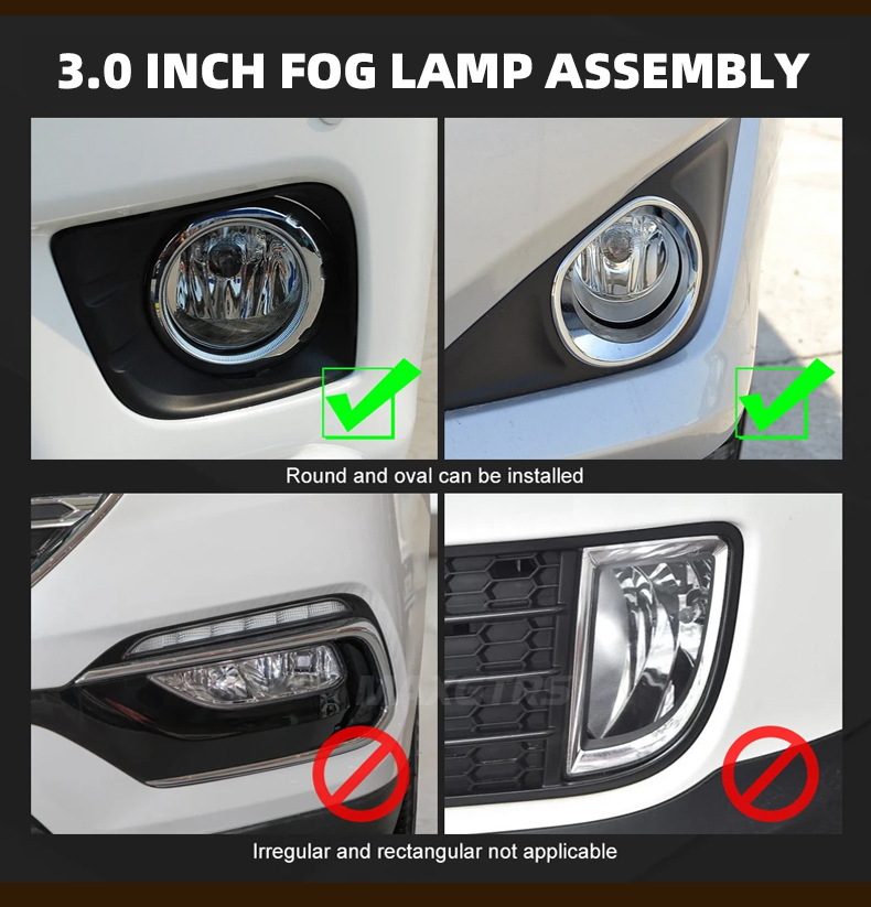 Sanvi auto lighting wholesale factory 3 inch F31 35w 3 color 3000k 4300k 5500k led projector lens fog lights for toyota honda fog lights upgrading  