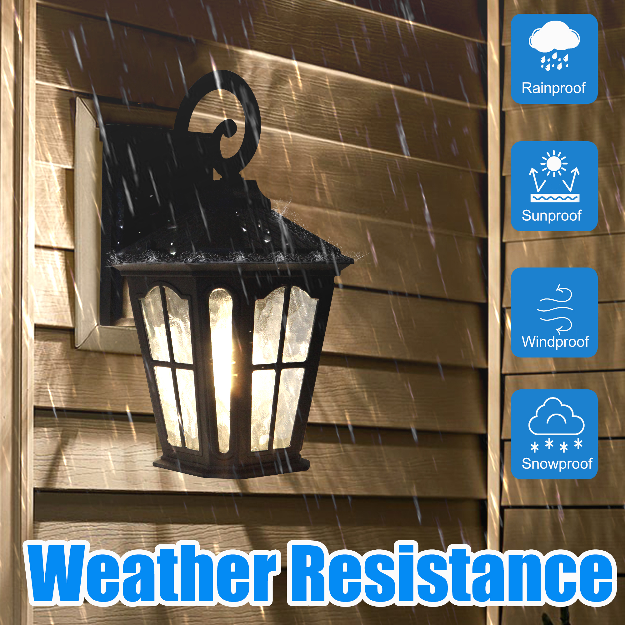 MingBright 13Inch Outdoor Wall Lamp Waterproof Front Porch