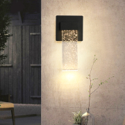 Wall Lantern 4.7-in W 1 -Light Matte Black Integrated LED Wall Sconce