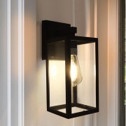 Wall Sconces 1 -Light 13.4-in H Matte Black Hardwired Outdoor Wall Light