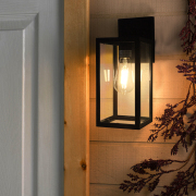Wall Sconces 1 -Light 13.4-in H Matte Black Hardwired Outdoor Wall Light