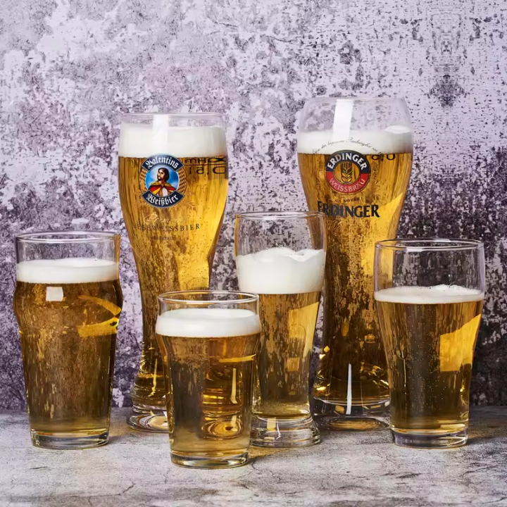 6oz 250ml 500ml Crystal Glassware Branded Custom Logo Drinks Pilsner Tumbler Pint Glass Cup Beer Glasses Set For Nightclub