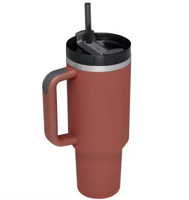 Custom Vacuum Insulated Stainless Steel 40 Oz Tumbler Cup With Silicone Handle And Straw New2.0 Travel 40oz Mug