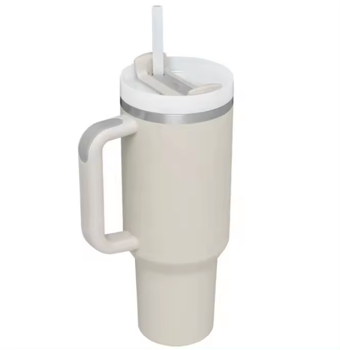 Custom Vacuum Insulated Stainless Steel 40 Oz Tumbler Cup With Silicone Handle And Straw New2.0 Travel 40oz Mug