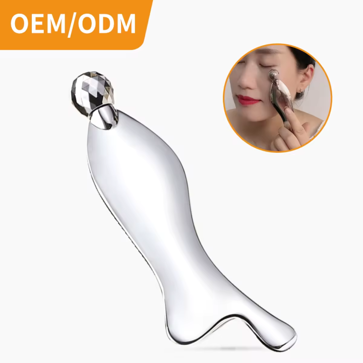 Eye Massage Roller Fish Scraping Muscle Gua Sha Stainless Steel Guasha Board
