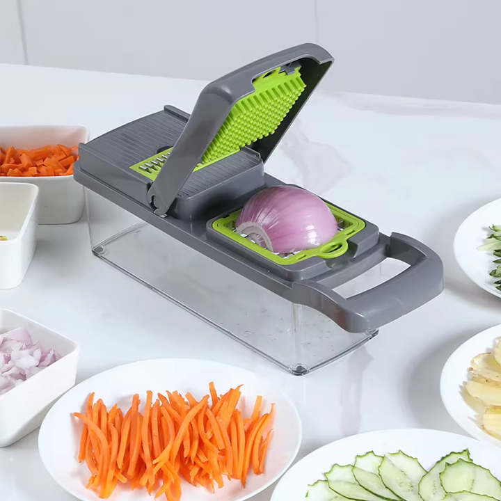 Factory wholesale Kitchen Accessories 14 in 1 Food Cutter Veggie Onion Chopper Slicer Multifunctional Vegetable Cutter
