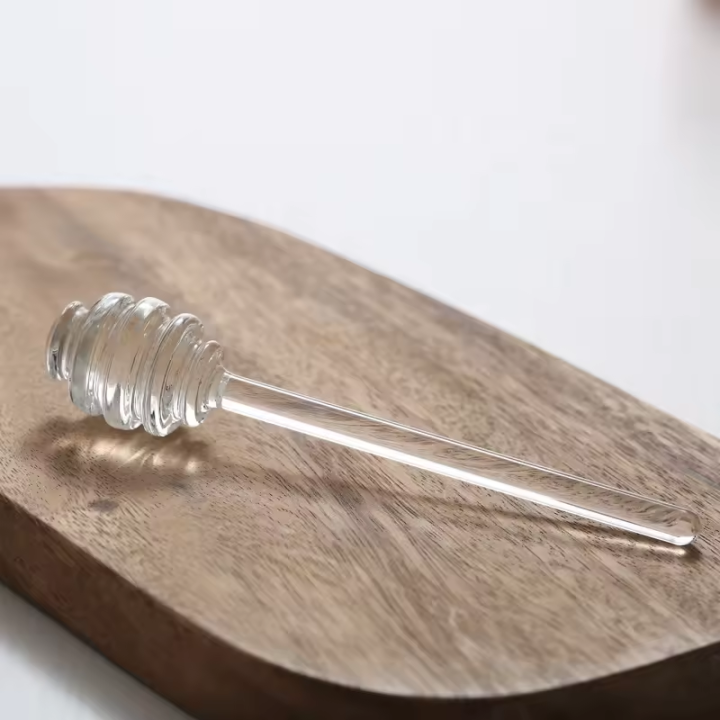 Kitchen supplies borosilicate glass spoon 280ml Little bee glass jar honey