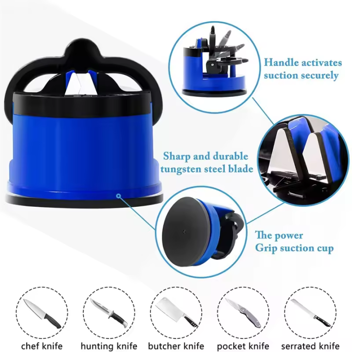Knife Sharpener Tool Easy And Safe To Sharpens Kitchen Chef Knives Damascus Knives Sharpener Suction Kitchen Supplies