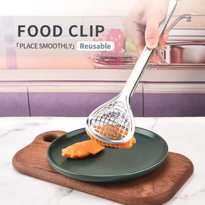 Multi functional stainless steel food clip kitchen supplies steak clip barbecue clip