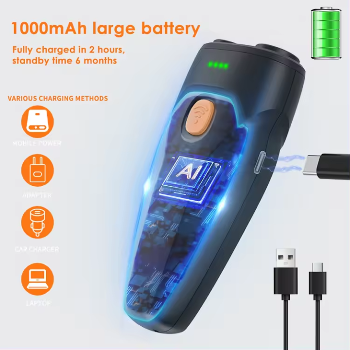 High-Power Ultrasonic Dual Sensor Anti Barking Device With Training/Deterrent Modes Dog Whistle to Stop Barking Device