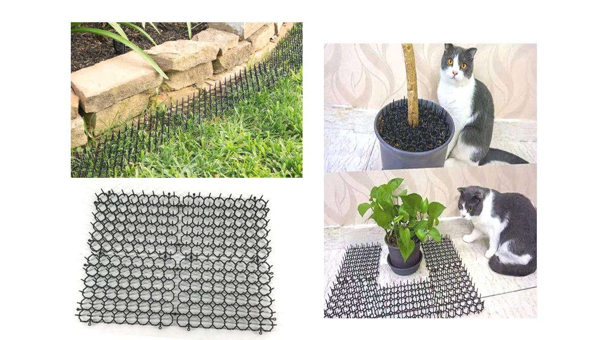 Indoor Plant Protection Plastic Anti Cat Scat Garden Deterrent Mat Spike  