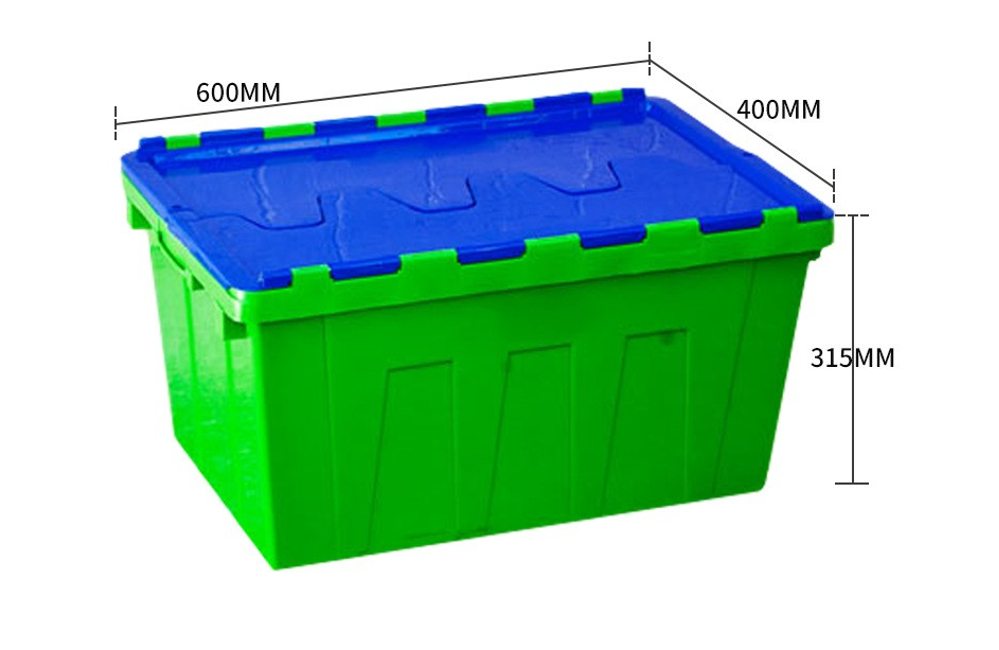 73L stackable and nestable plastic moving containers  