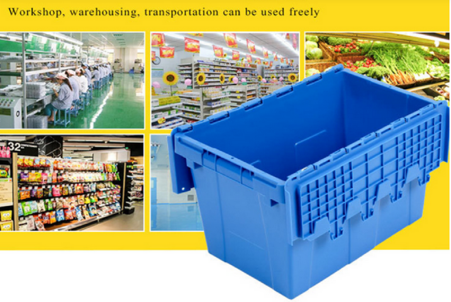 Factory Direct Plastic Moving Crate Box  