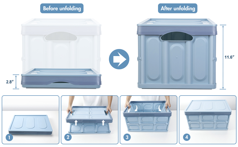Plastic Popular Easy Storage Folding Box  