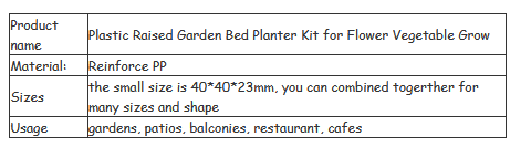 Elevated Plastic Raised Garden Bed Planter Kit for Flower Vegetable Grow  