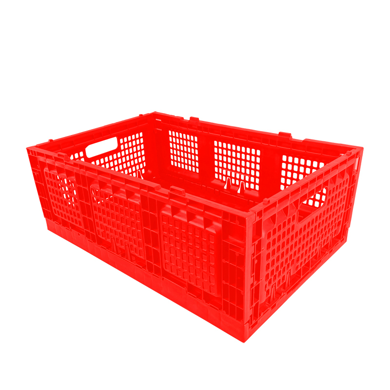 Factory Wholesale Stackable VegetableCrate Plastic Folding Fruit Crate Stackable Turnover Box  