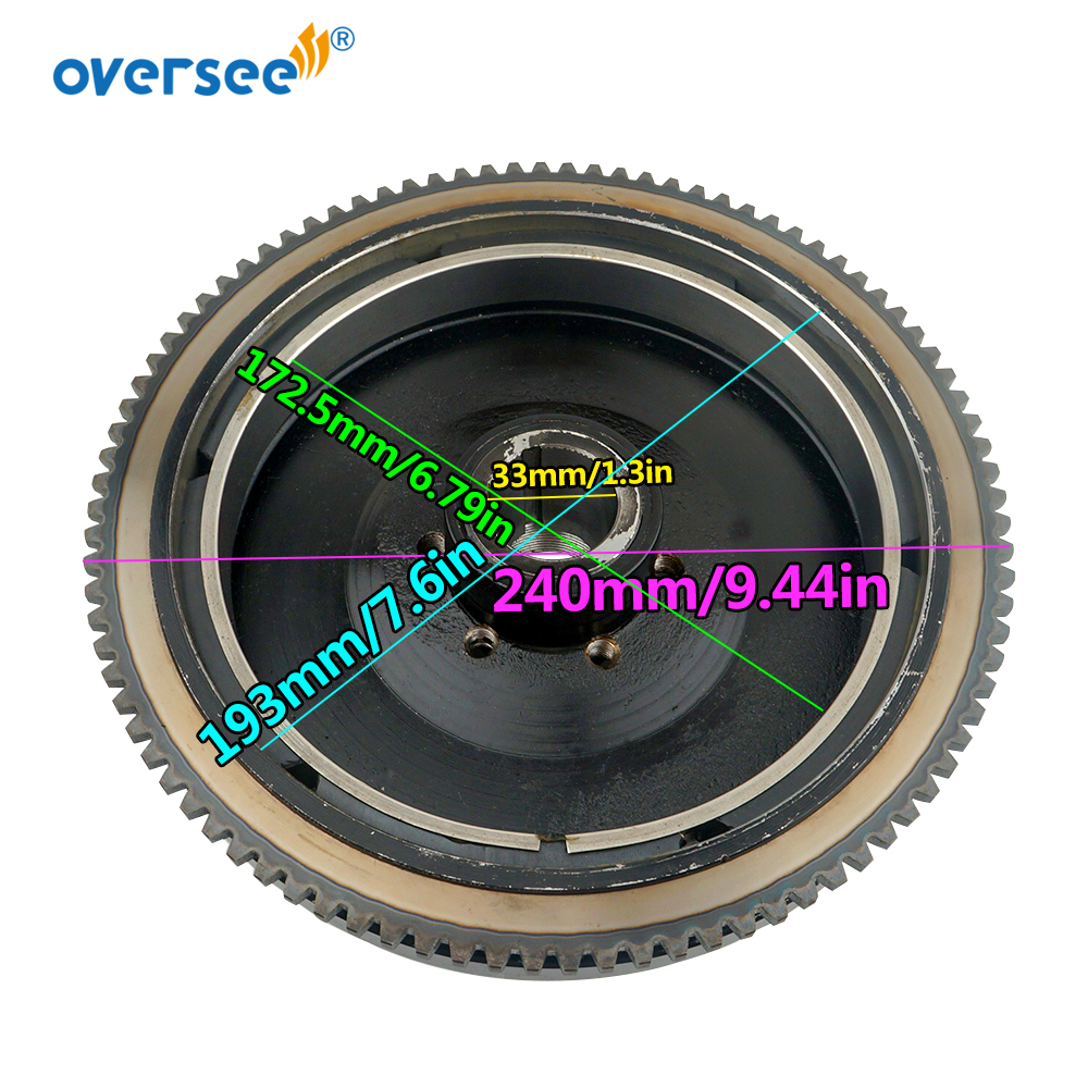 859234T24 Flywheel For Mercury Outboard Motor 50HP 55HP 60HP 3 Cylinder