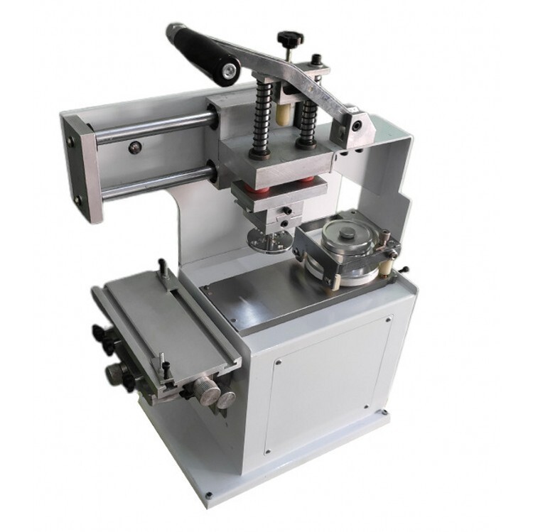 HX-140 factory price Mini 90mm ink cup manual pad printing machine for glasses, buttons, toys DIY pattern logo graphic text  