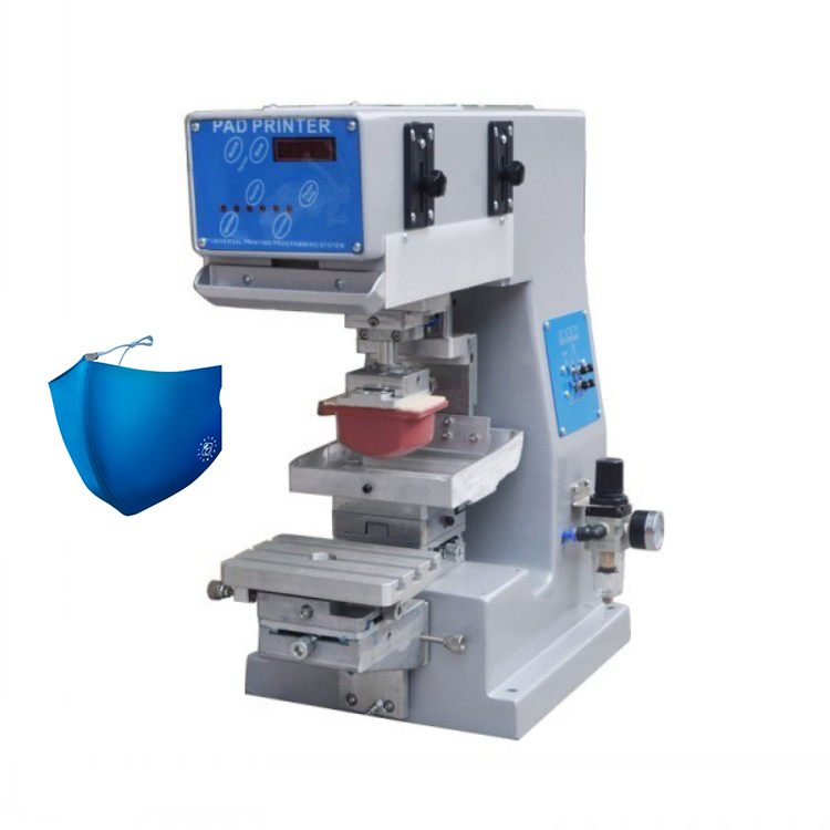 Semi-auto pneumatic factory price One Color mini Pad Printing Machine for KN 95 Face Mask  