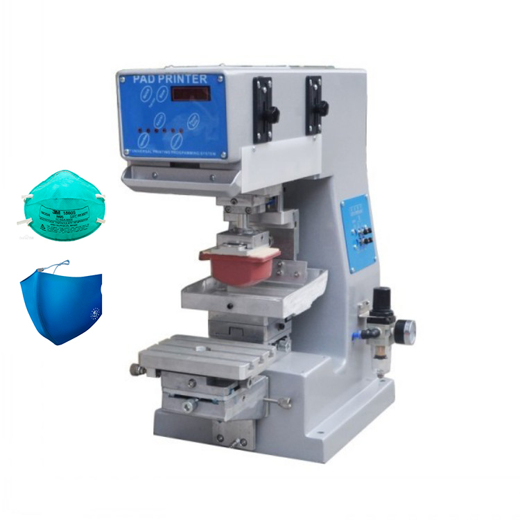 Semi-auto pneumatic factory price One Color mini Pad Printing Machine for KN 95 Face Mask  