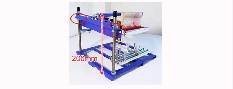 Factory price manual curved screen printing machine for cups,Glass tube, pen, fishing rod, bat  